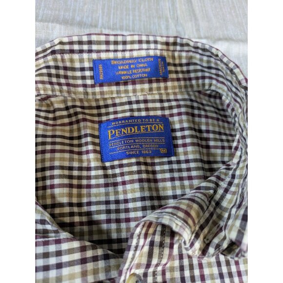 PENDLETON Button Down Shirt Men's Medium Broadway‎ Cloth 100% Cotton - Picture 5 of 7